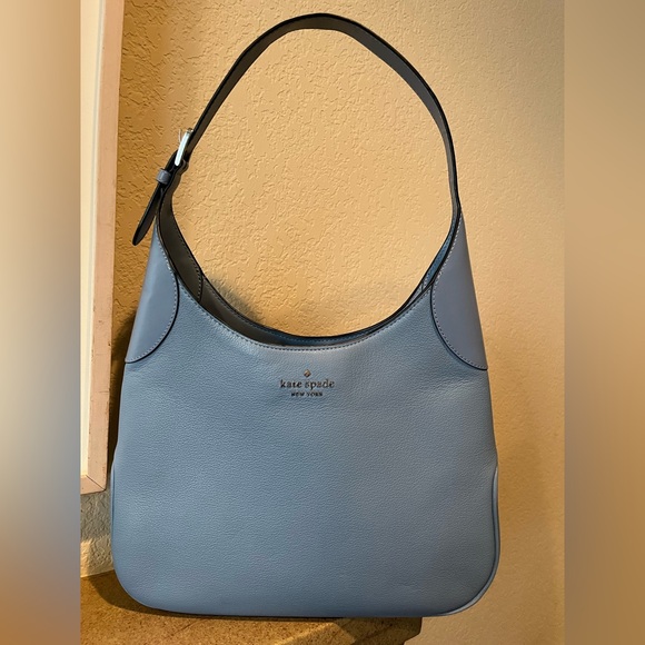 kate spade Handbags - Authentic Kate Spade Aster Slate denim Blue Shoulder Bag GREAT!!